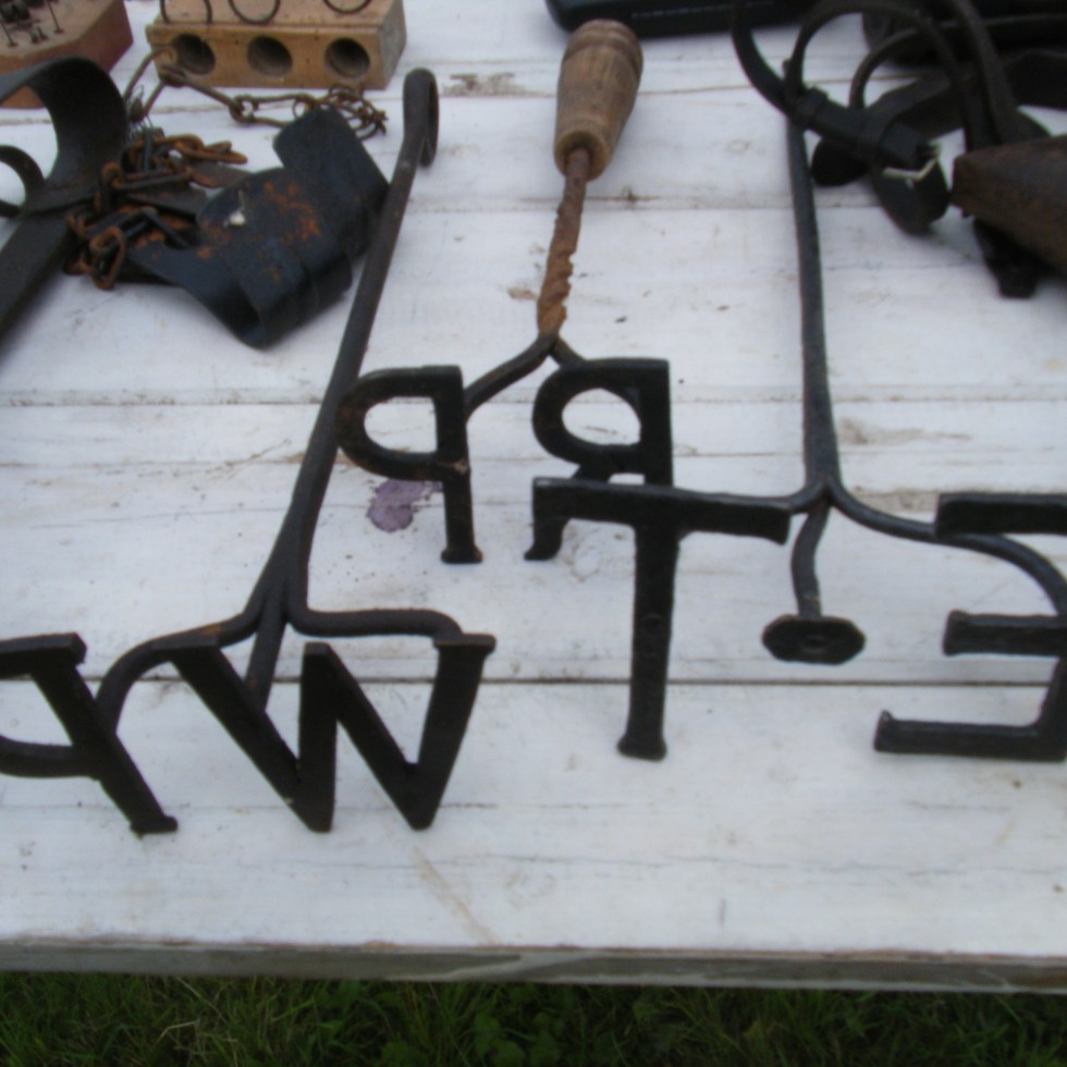 Branding or marking irons for sheep